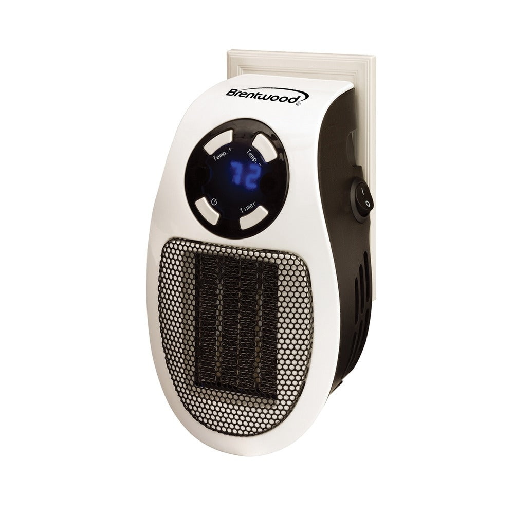 Brentwood H-C350W Personal Space Heater with 12-Hour Timer