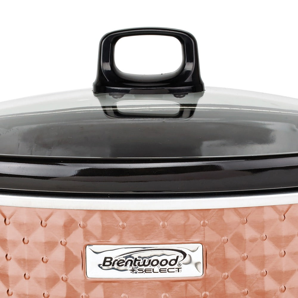 Brentwood SC-157C Slow Cooker 7 Quart Copper Finish