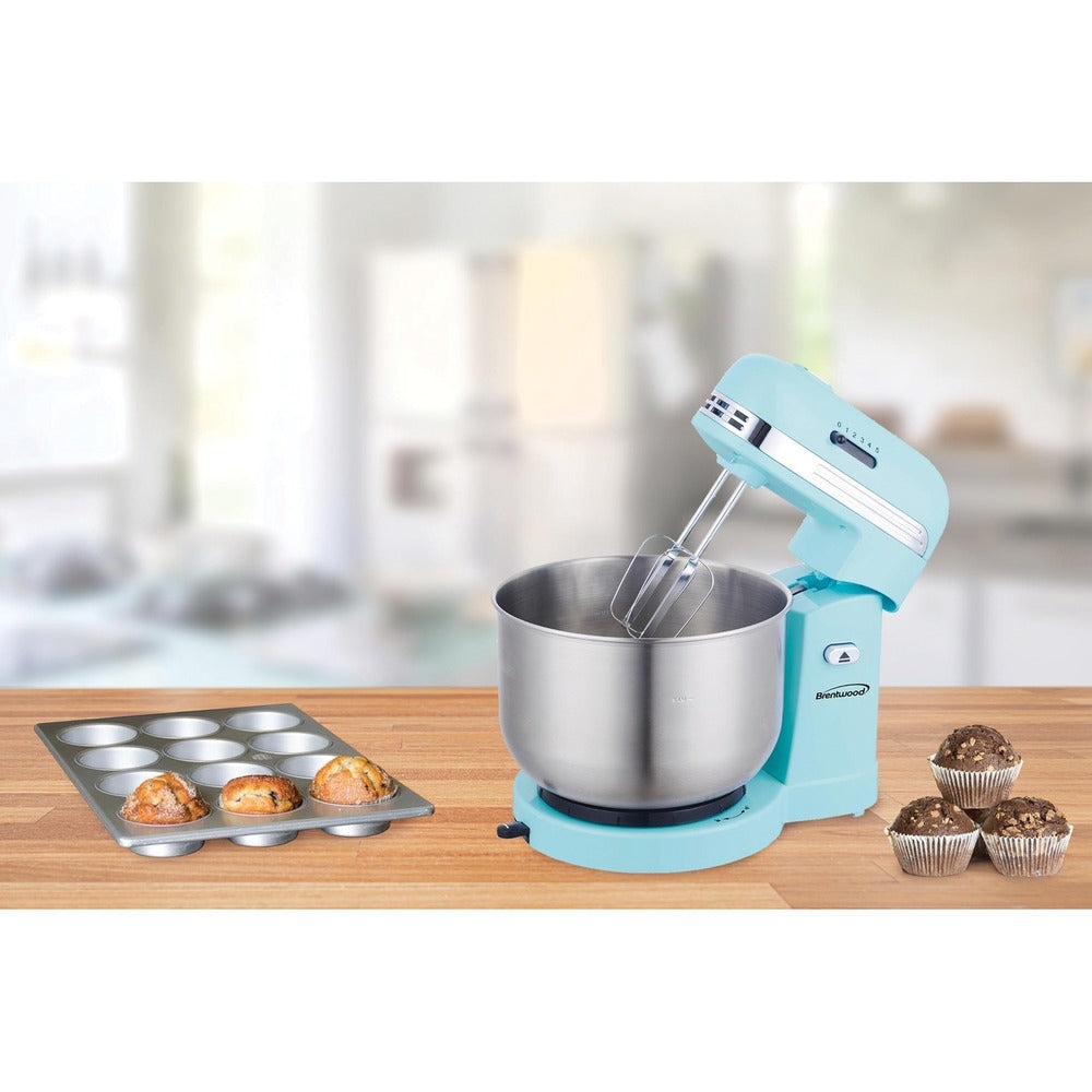 Brentwood SM-1162BL Stand Mixer 3.5 Quart Stainless Steel Mixing Bowl