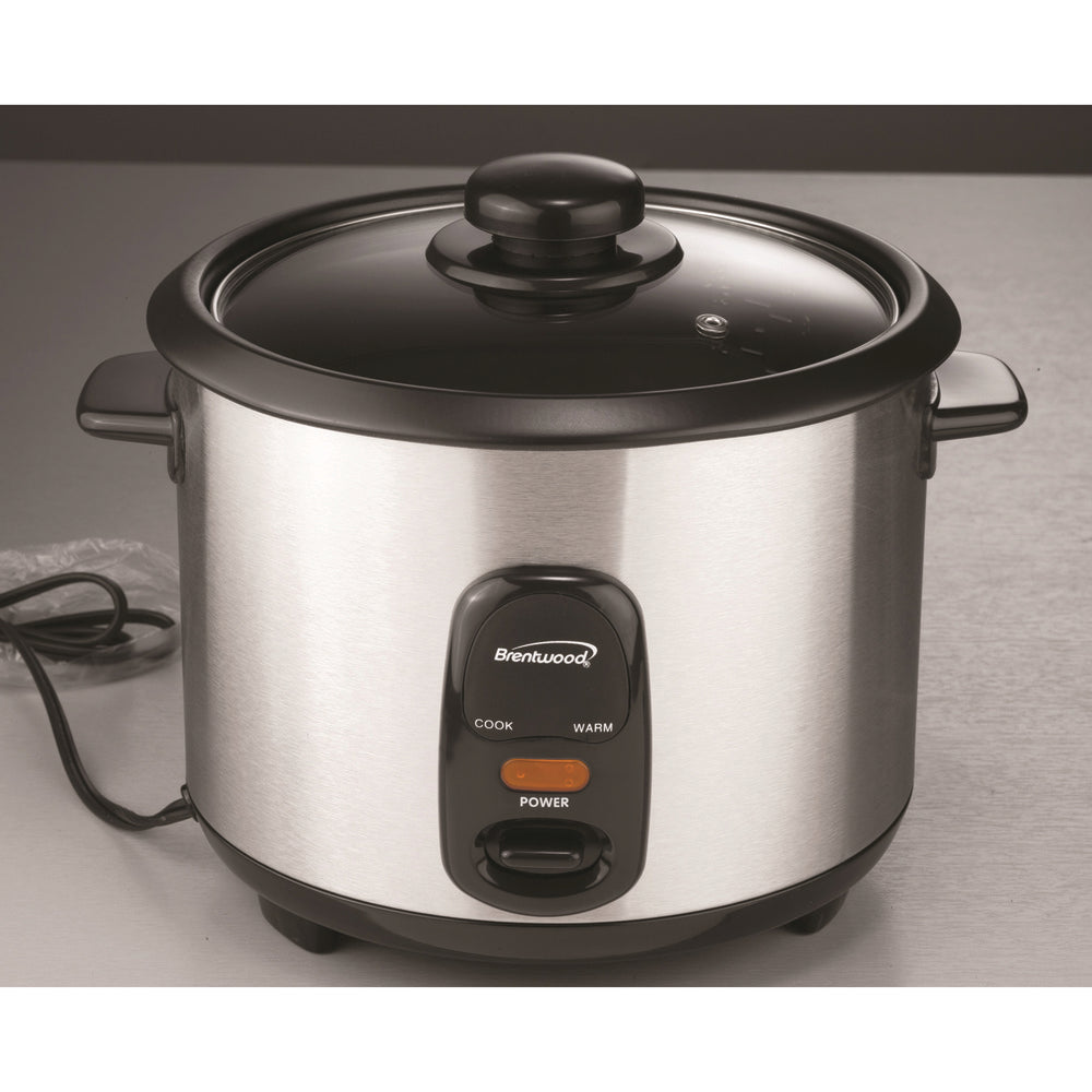 Brentwood Ts-20 10 Cup Rice Cooker / Non-Stick In Silver