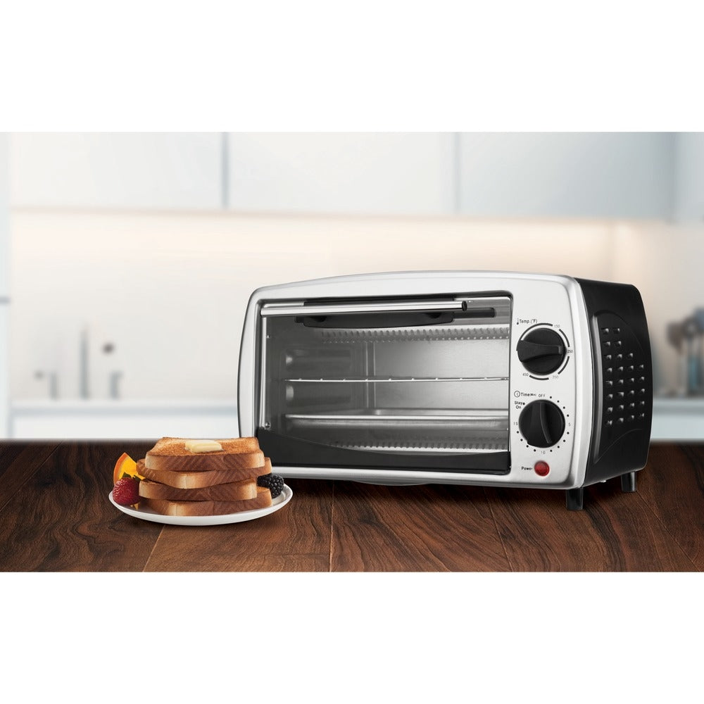 Brentwood Ts-345B 9-Liter 4 Slice Toaster Oven Broiler Black