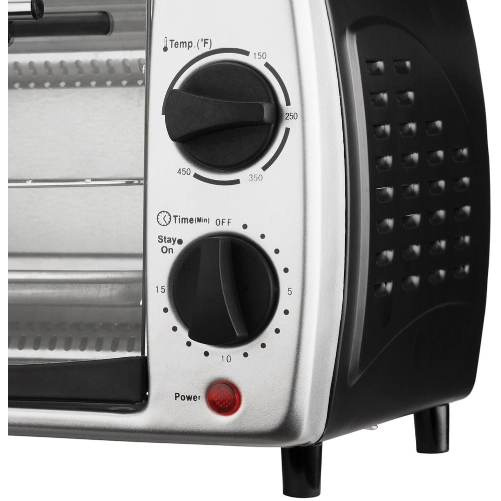 Brentwood Ts-345B 9-Liter 4 Slice Toaster Oven Broiler Black
