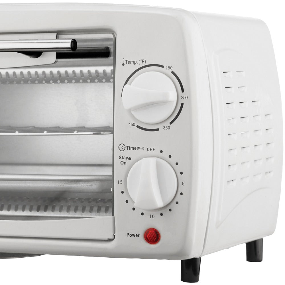 Brentwood Ts-345W 9-Liter 4 Slice Toaster Oven Broiler White