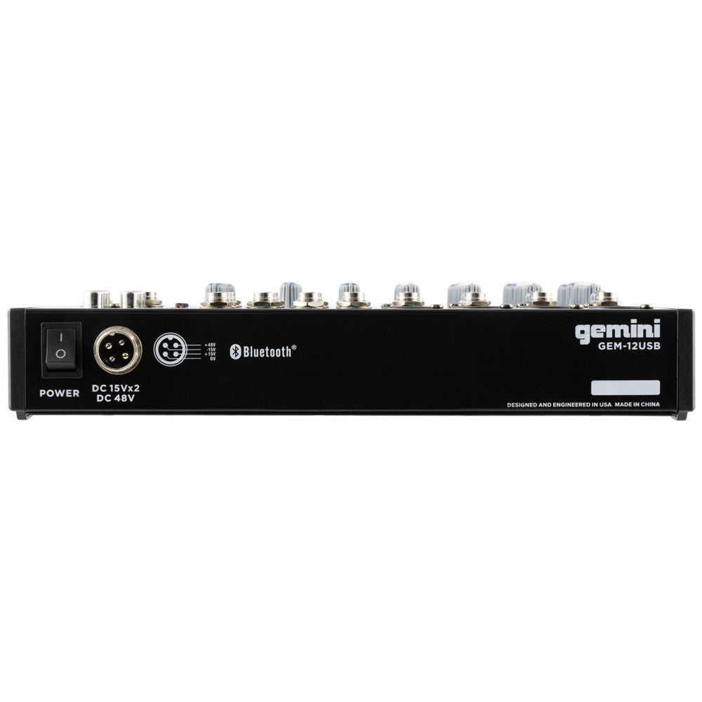 Gemini Gem-12Usb 12Ch Usb/Bt Mixer