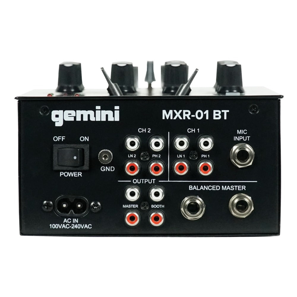 Gemini MXR-01BT 2-Ch DJ Mixer with Bluetooth Input