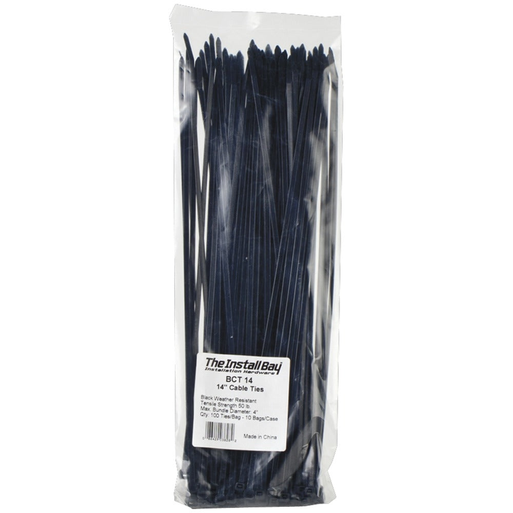 Metra BCT14 Cable Ties 14" Black 50 Lb 100Pk