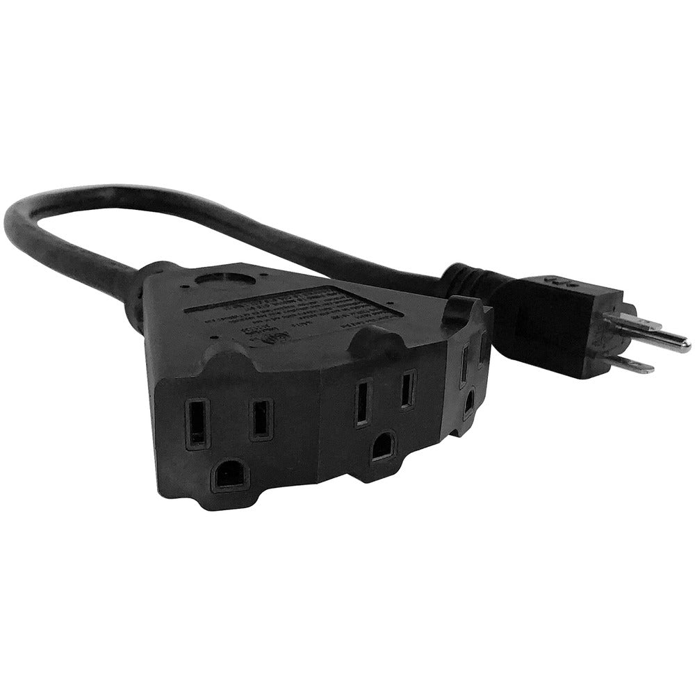 Stanley 30669 2ft 3out Power Black Pro Extension Cord