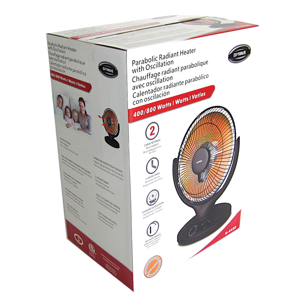 Optimus H-4430 Oscillating Parabolic Heater