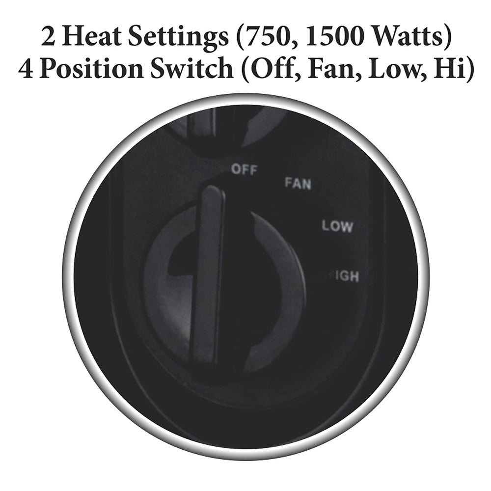 Optimus H-7234 18In Oscillating Tower Heater with Thermostat