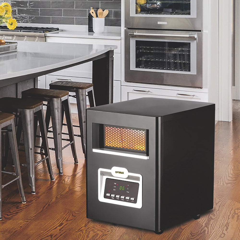 Optimus H-8214 Infrared Quartz Heater with Remote & LED Display