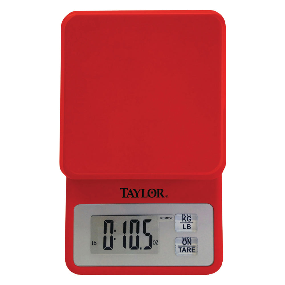 Taylor 3817R Kitchen Scale Compact Red 11lb Capacity Image 1