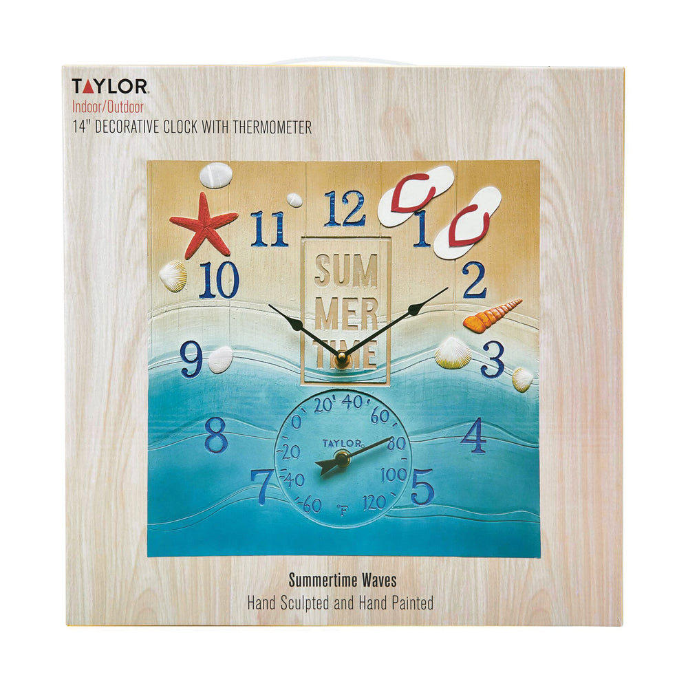 Taylor Precision Products 5293763 Summertime Clock/Therm Image 1