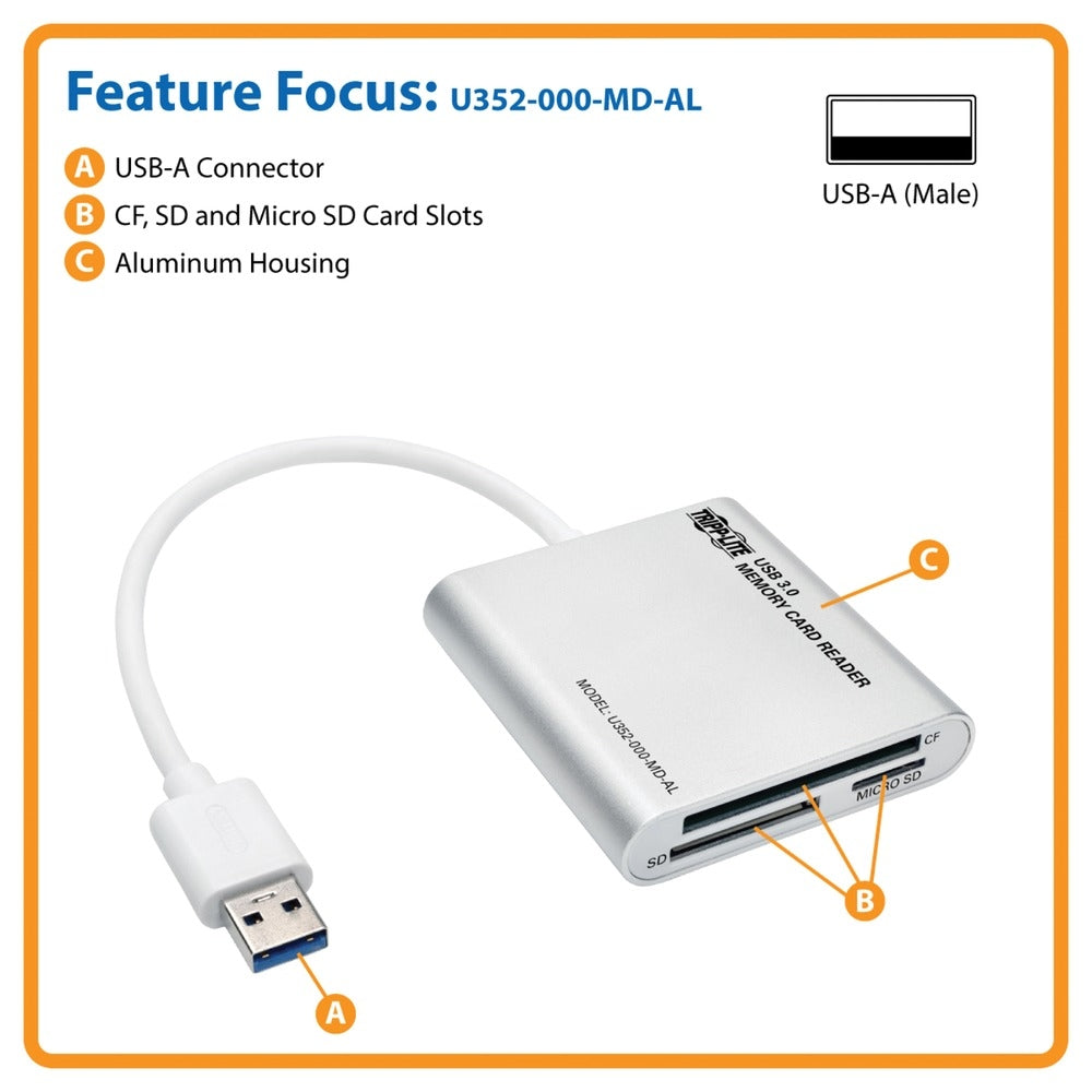 TRIPP LITE CABLES AND CONNECTI U352-000-MD-AL USB 3.0 SuperSpeed Multi-Drive