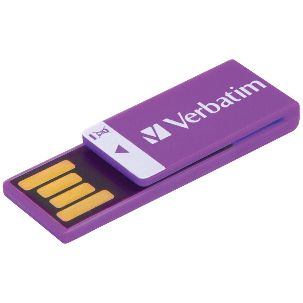 Verbatim Americas LLC 43952 16GB Clip-It USB Flash Drive - Violet Image 1