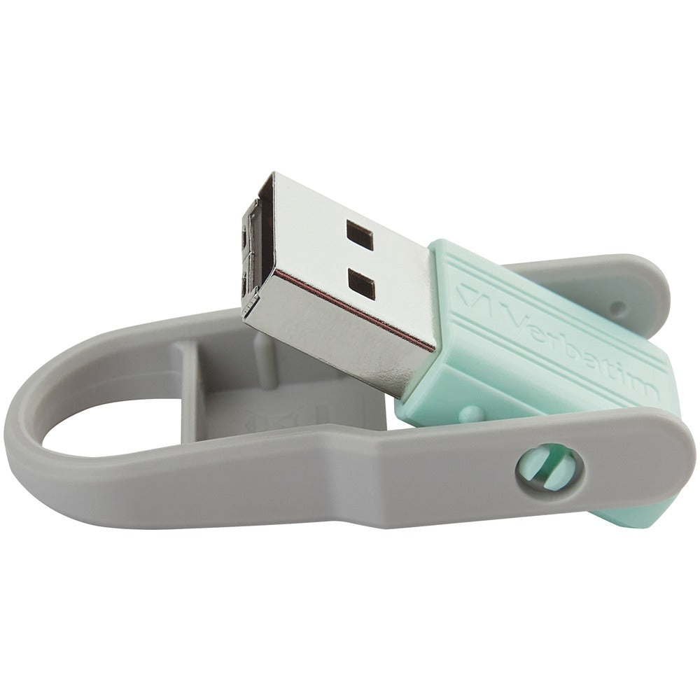 Verbatim 70061 Store 'N' Flip Usb Flash Drive 32Gb Blue Mint 2Pk Password