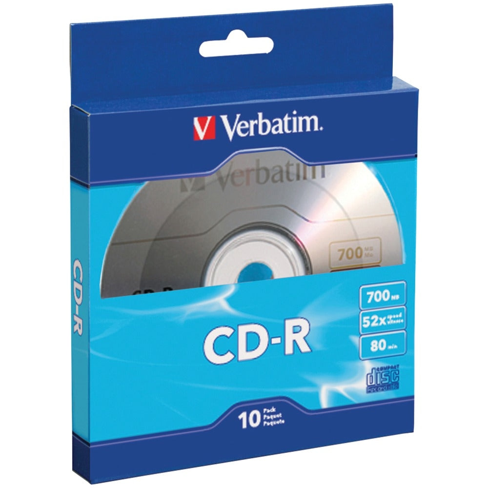 Verbatim 97955 CD-R 52X 700Mb 10Pk Bulk Retail Box Image 1