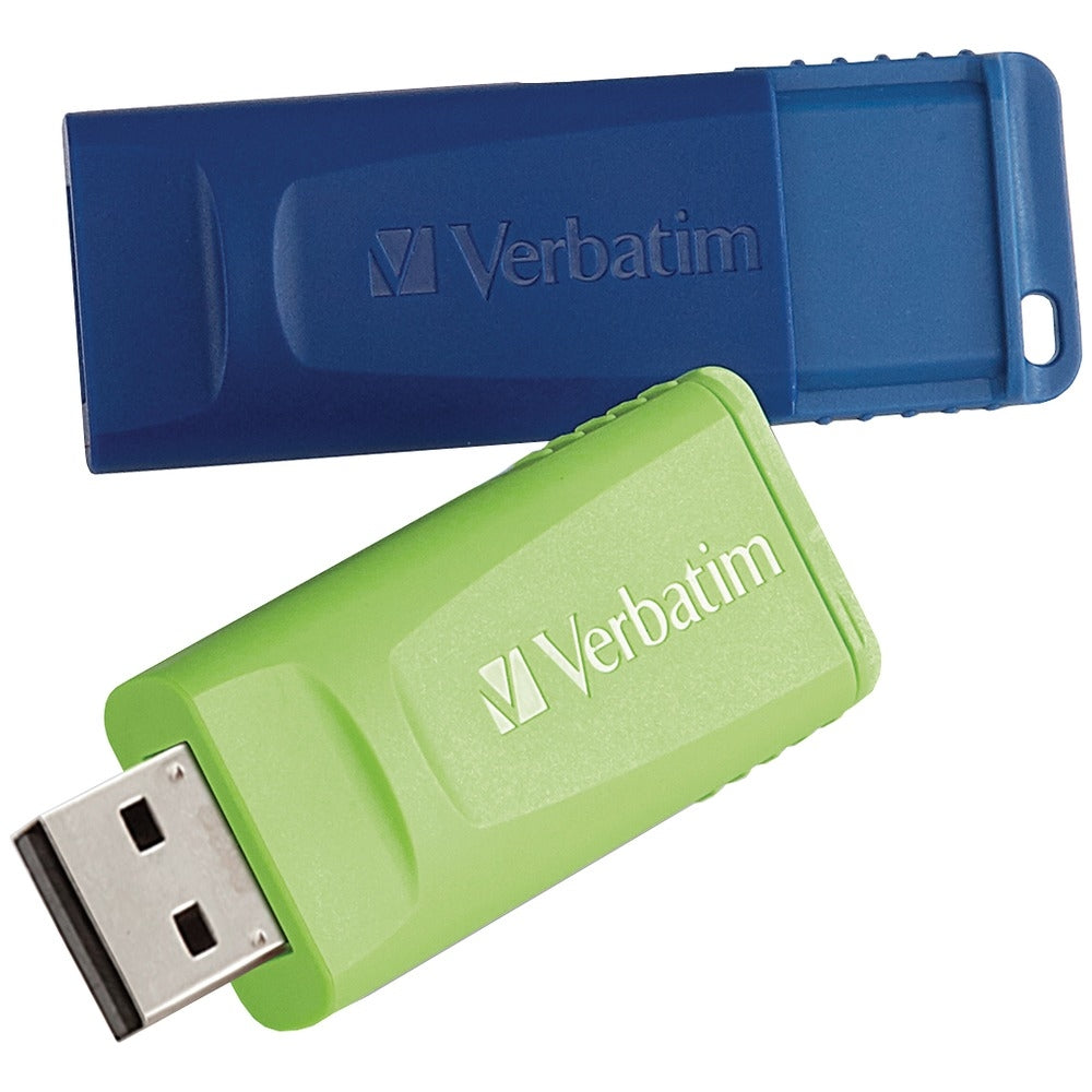 Verbatim 98713 16GB Store 'n' Go USB Flash Drive - Blue/Green Image 1