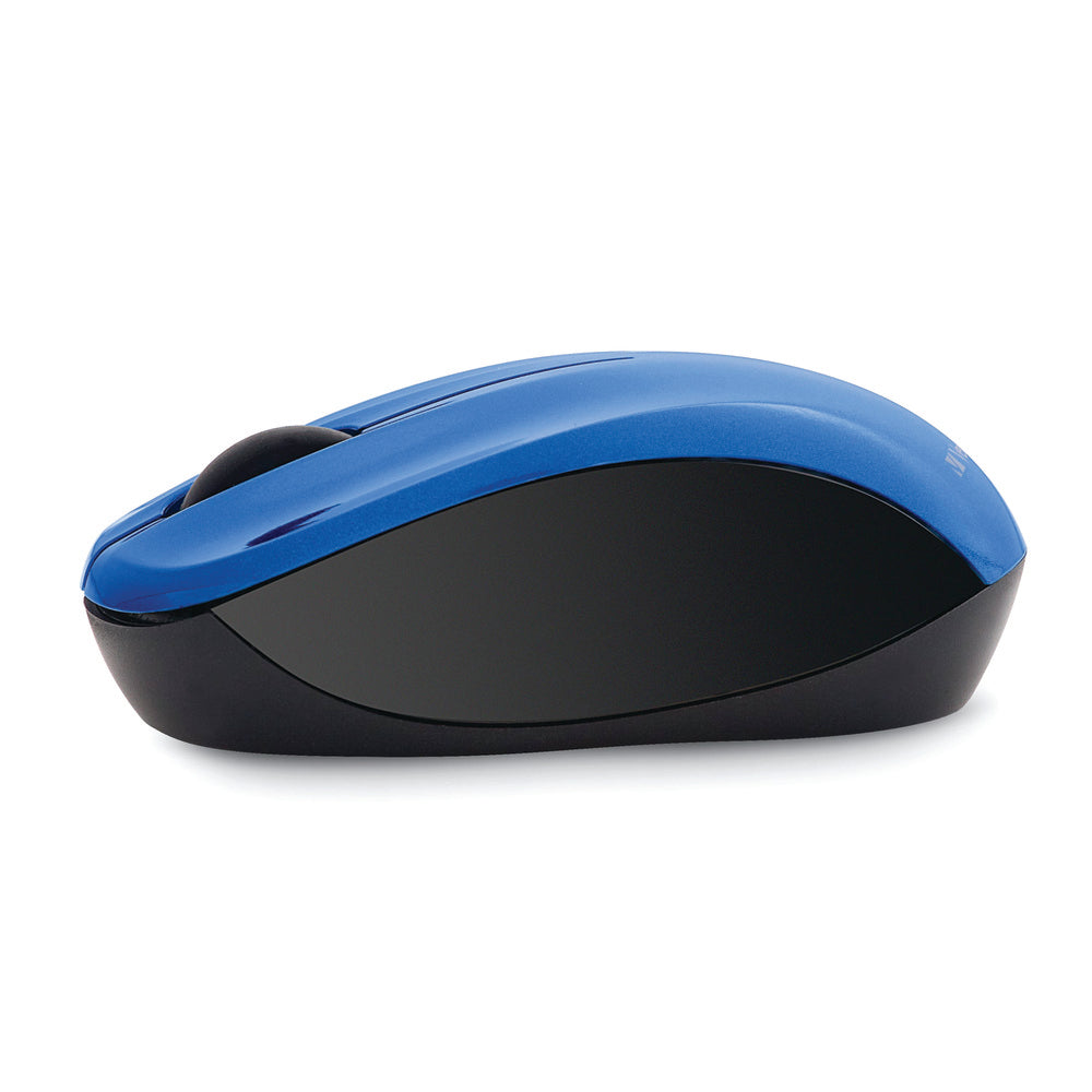 Silent Wireless Blue LED Mouse, 2.4 GHz, 32.8 ft Range, Left