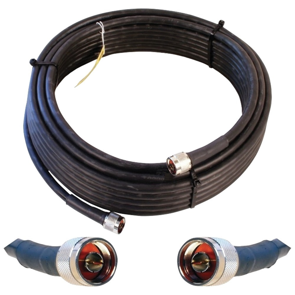 Wilson Electronics 952360 60ft Coaxial Cable, N-Male Connectors, Black Image 1