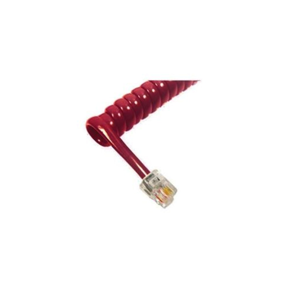 CABLESYS GCHA444012-FCR Telephone Handset Cord Cherry Red Cable 1.5 Inch Lead Image 1