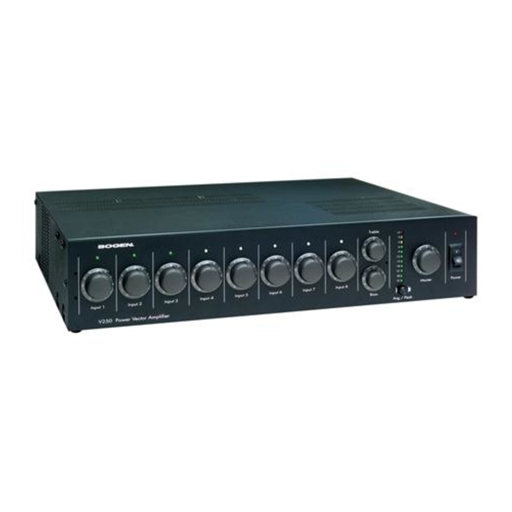 Bogen V100 Power Vector Modular Amplifier - 8 Bays, 100 Watts Image 1