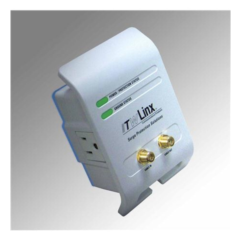 ITW M2T Surge Protector with 2 Outlets & Telephone Protection Image 1