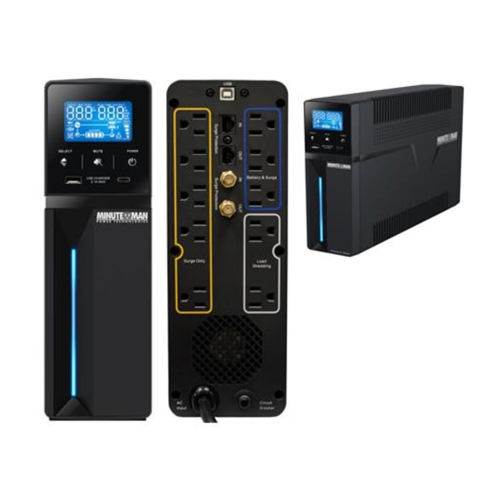 Minuteman ETR1500LGU UPS 1500VA Line Interactive 10 Outlets Image 1