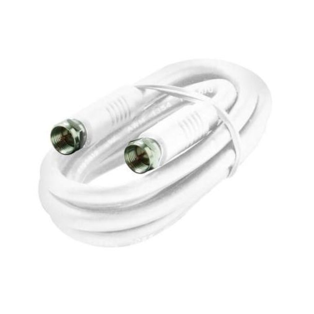 Steren 205-415Wh 6ft F-F White RG6/Ul Cable  Image 1