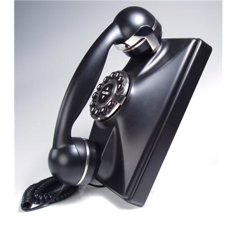 Cetis: Telematrix 290091 Single Line Retro Wall Phone Black Image 1