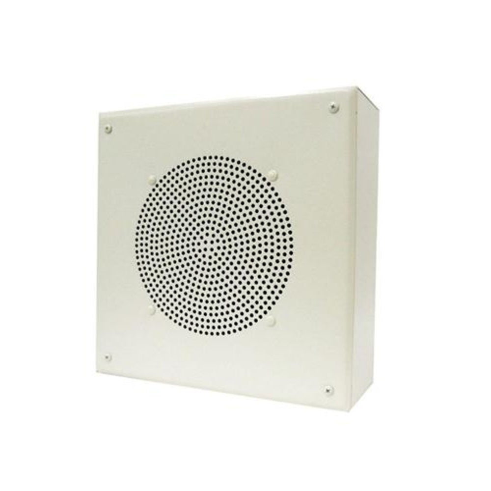 Valcom V-1920C 8-Inch Square Ceiling Speaker One-Way Round Hole Pattern Image 1