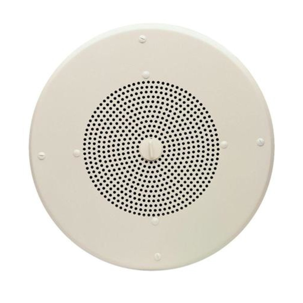 Valcom VC-1060A Round 8In. In. Inch Talk-Back Analog Ceiling Speaker White Image 1