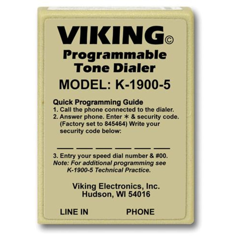 Viking Electronics K-1900-5 Hot-Line Dialer Touch Tone Image 1