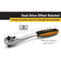 Titan 12052 Dual Head Offset Ratchet 1/4" & 3/8" Drives Offset Design for Tight Areas