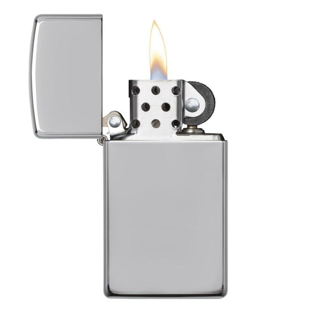 Zippo 1610 Windproof Lighter Slim High Polish Chrome