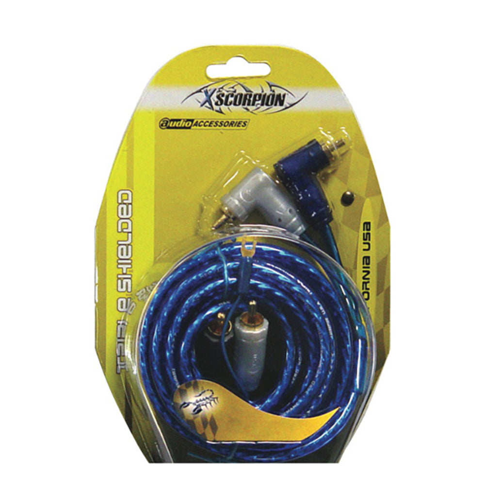 Xscorpion 3Tr RCA Cable 3' Blue Triple Shielded with Remote Wire Image 1