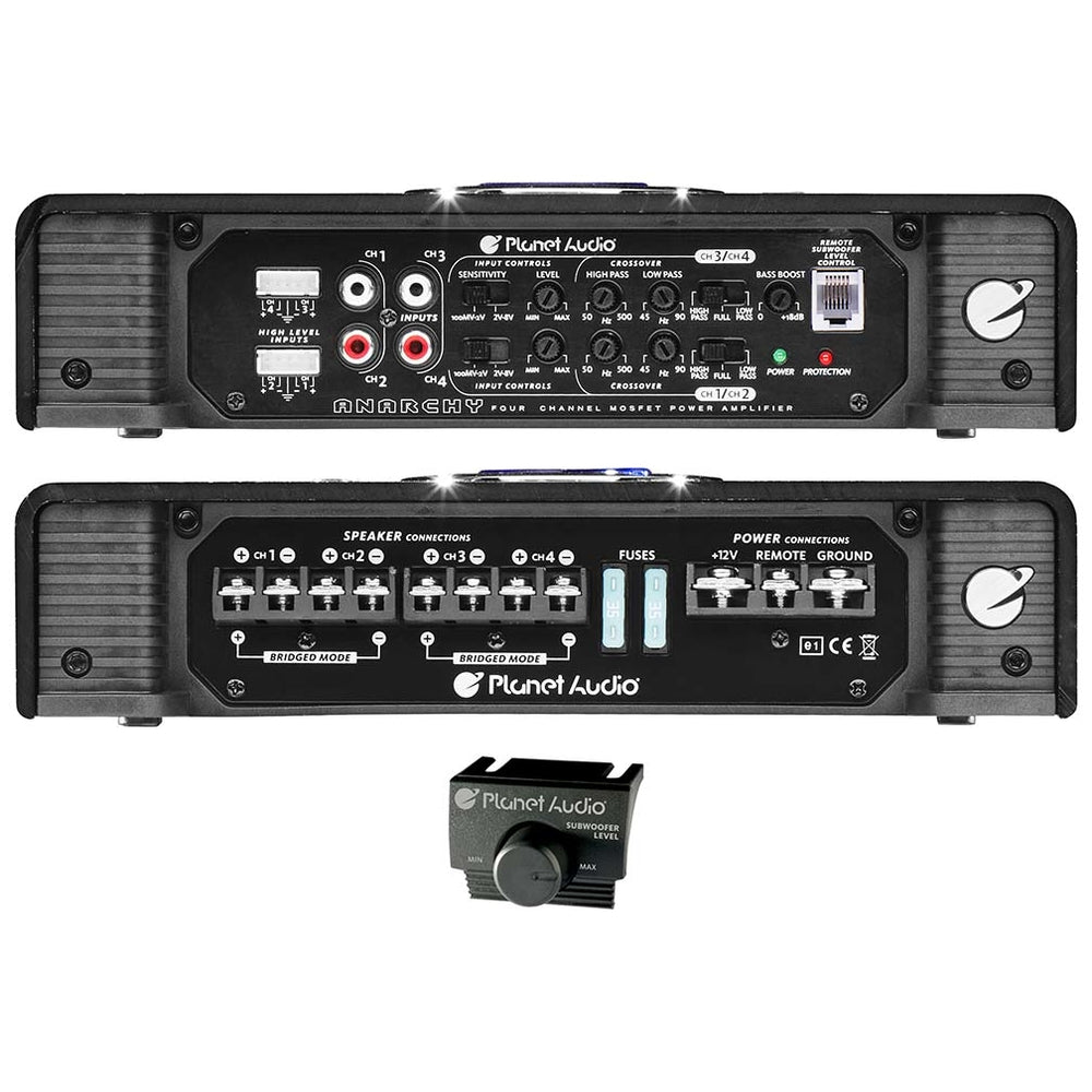 Planet Audio Ac2400.4 Mosfet 4Ch Amplifer 2400W Anarchy Series