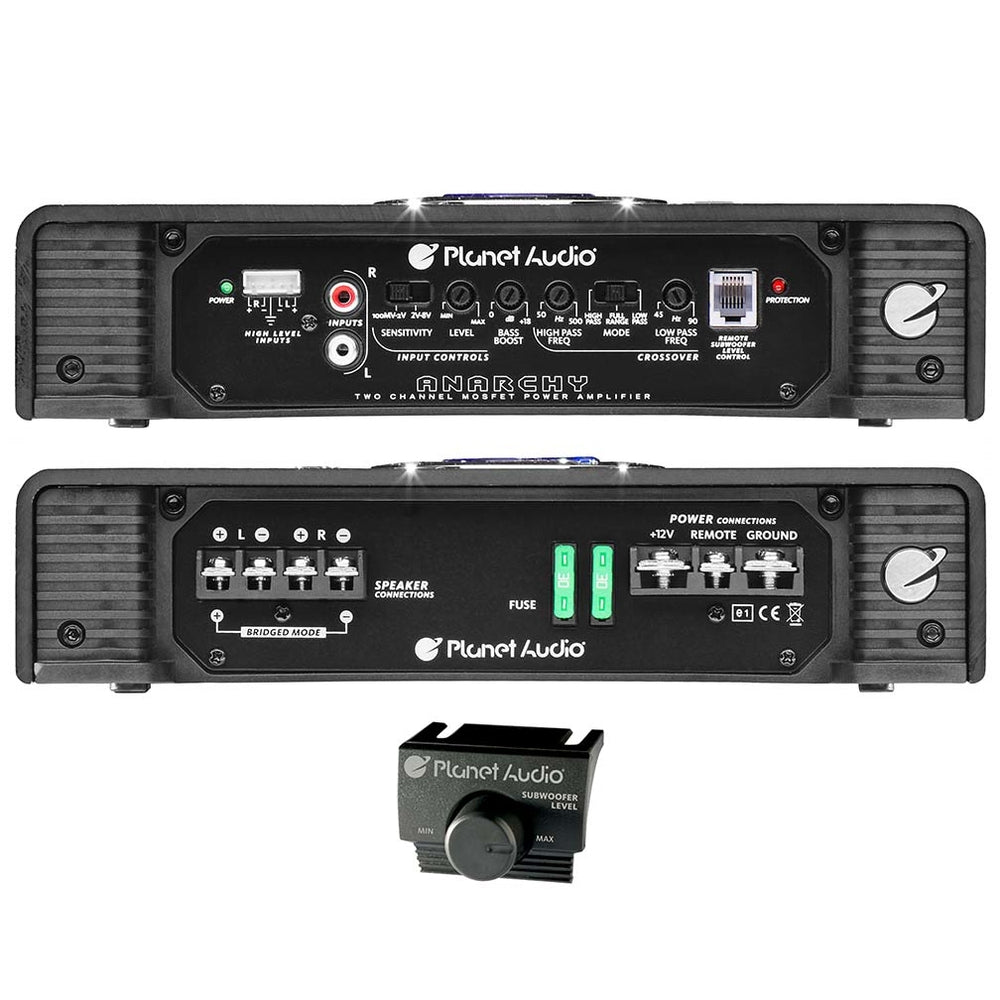 Planet Audio Ac2600.2 Mosfet 2ch Amplifier 2600W Anarchy Series