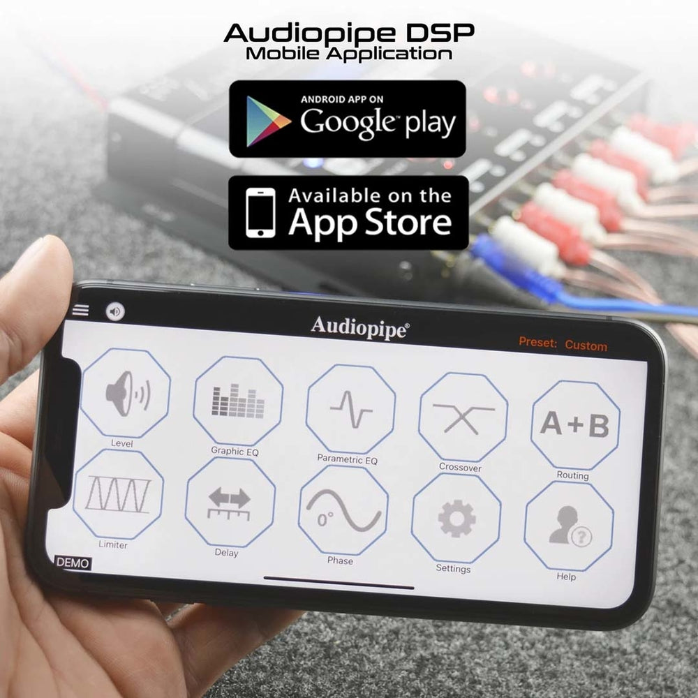 Audiopipe Adsp-Clean-App DSP 1-In/4-Out Digital Signal Processor