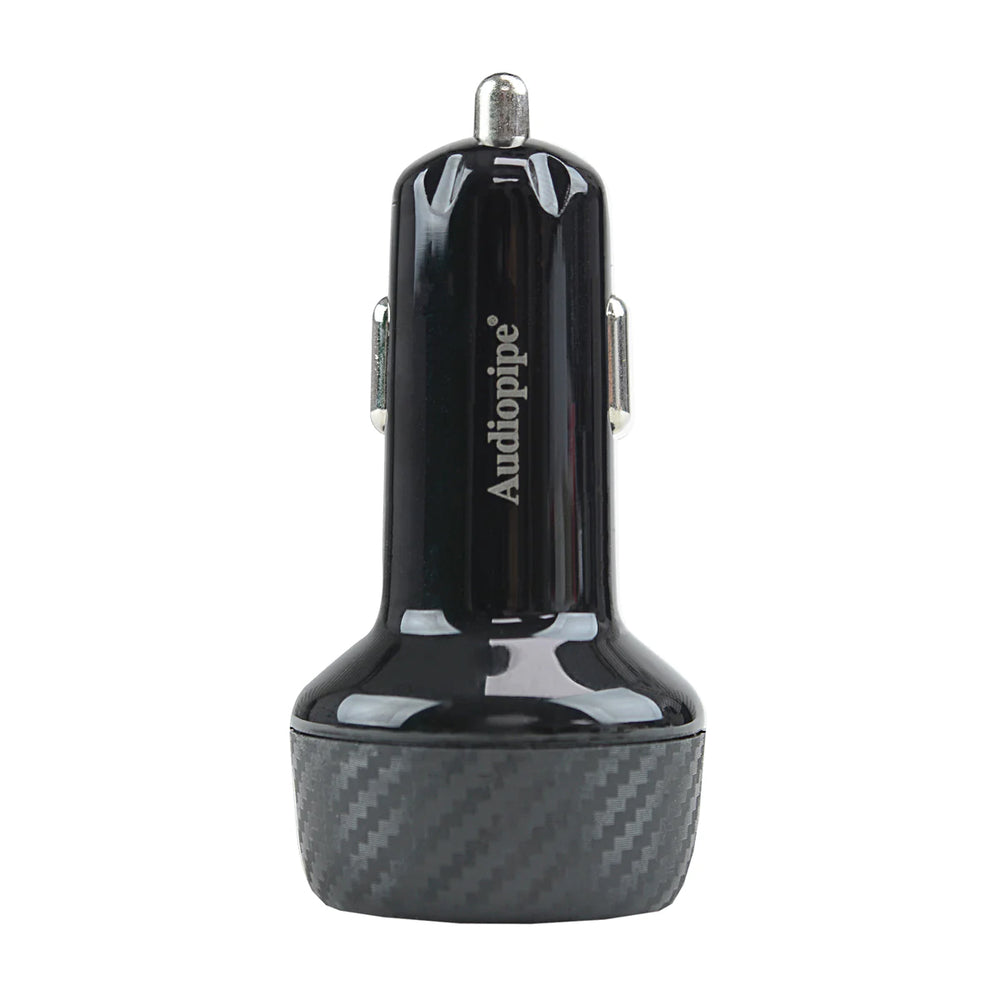 Audiopipe AIQ-DUCIG-QC3 Dual USB Car Charger 2.4A QC3.0