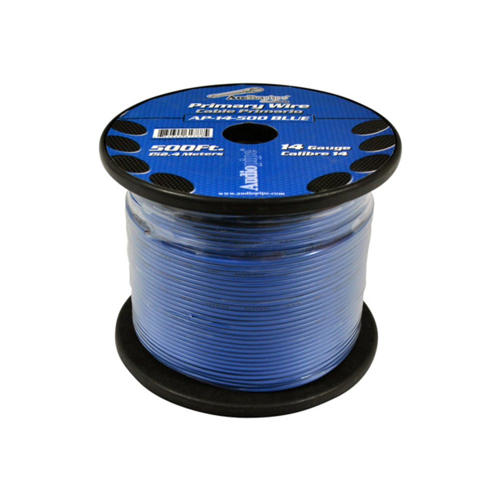 Audiopipe AP-14-500 Blu 14 Gauge 500Ft Primary Wire Blue Image 1