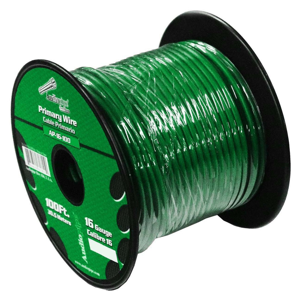 Audiopipe AP16100Gr 16 Gauge 100ft Green Primary Wire