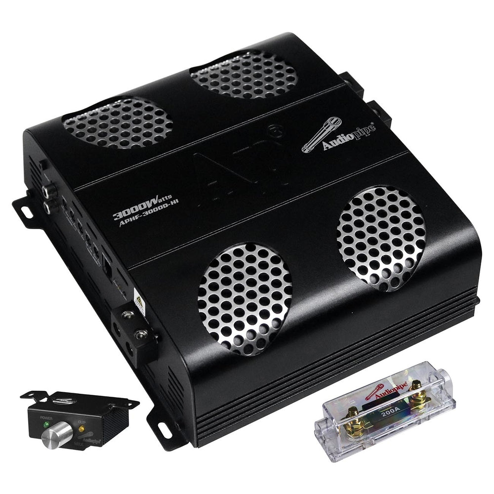 Audiopipe Aphf-3000D-H1 Full Range Class D Monoblock Amplifier 3000 Watts