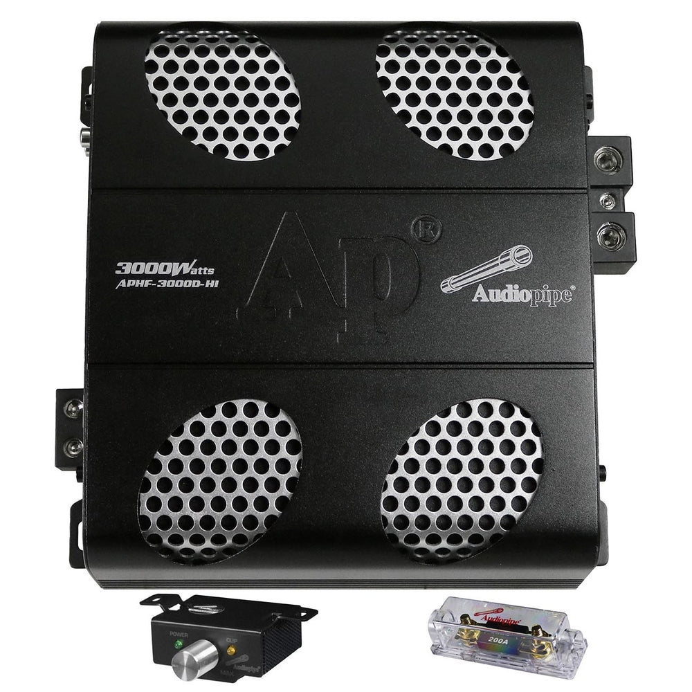 Audiopipe Aphf-3000D-H1 Full Range Class D Monoblock Amplifier 3000 Watts