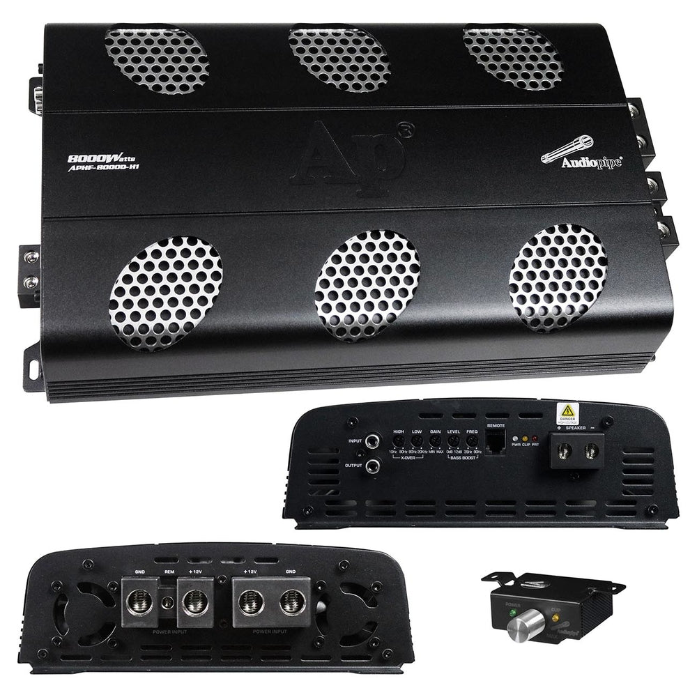 Audiopipe Aphf-8000D-H1 Full Range Class D Monoblock Amplifier 8000 Watts Image 1