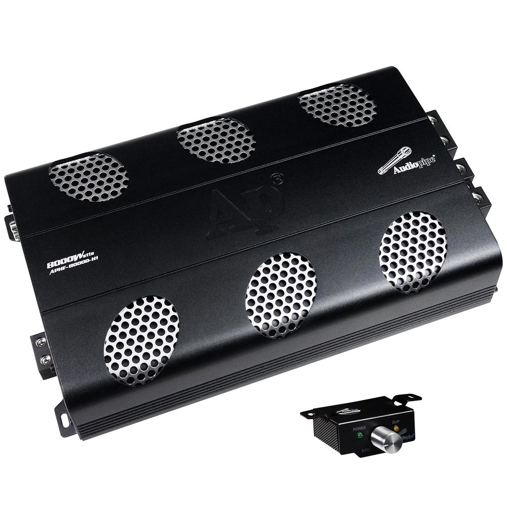 Audiopipe Aphf-8000D-H1 Full Range Class D Monoblock Amplifier 8000 Watts