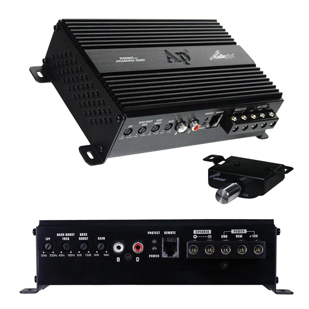 AudioPipe APMCRO-1500 Micro Monoblock Amplifier 500W Max Image 1