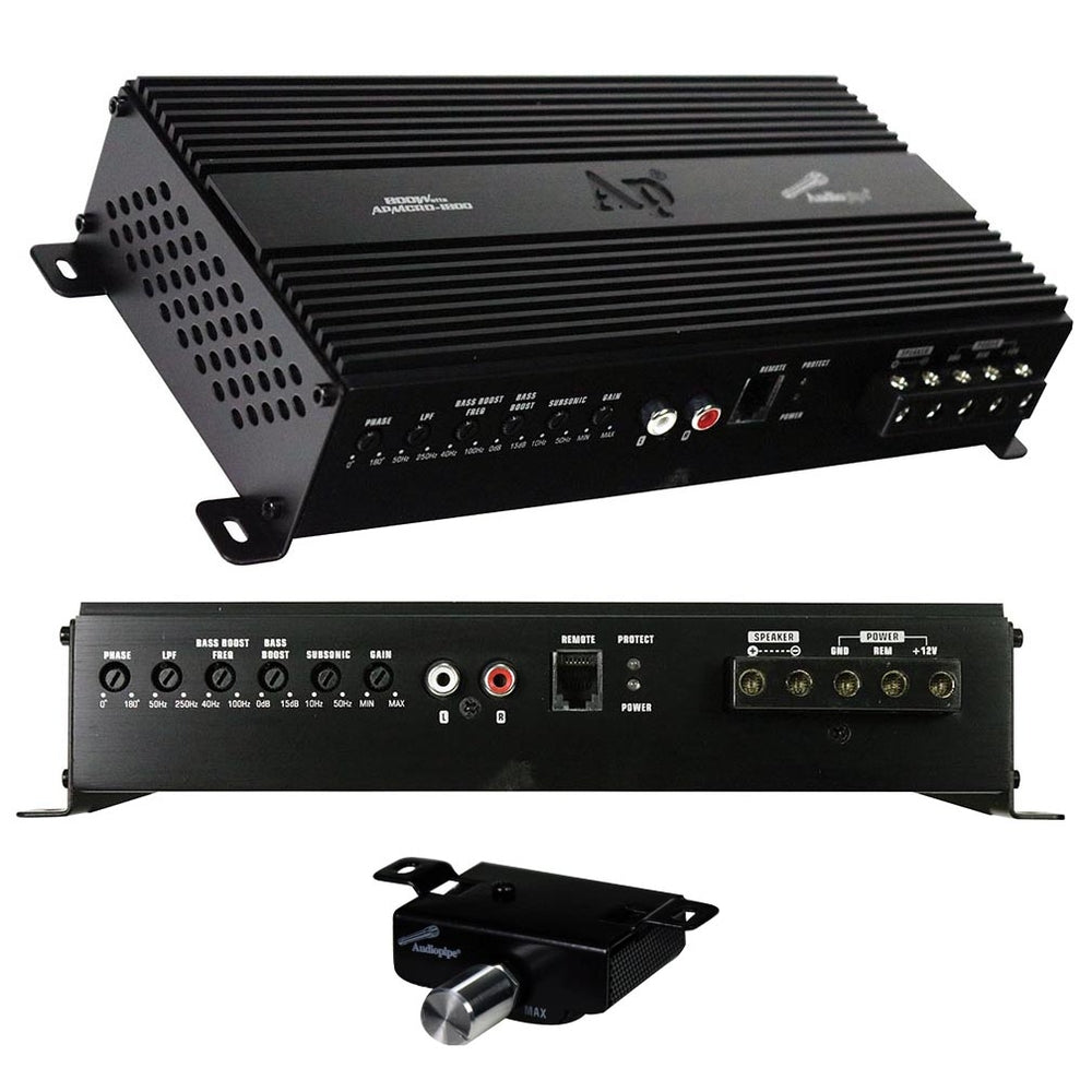 Audiopipe APMCRO-1800 Monoblock Class D Amplifier 800W Max Image 1