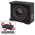 Audiopipe Apsb8Bdf Single 8" Shallow Downfire Sealed Enclosure Sub Image 1