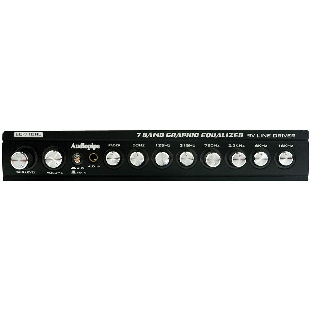 Audiopipe EQ-710HL 7-Band Graphic Equalizer with Hi/Lo Converter