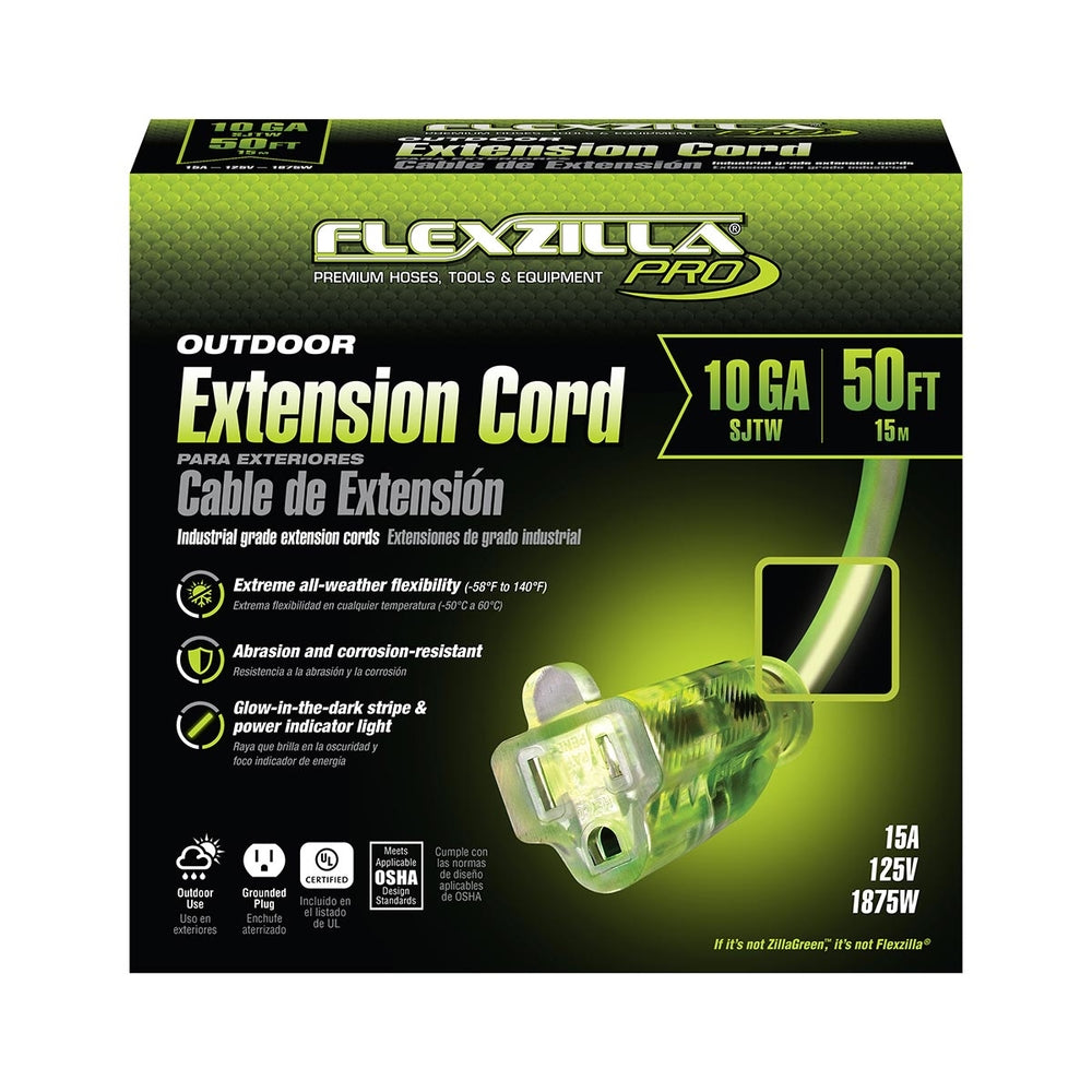 Flexzilla Fz512930 Flexzillaâ® Pro Extension Cord 10/3 Awg Sjtw 50' Outdoor